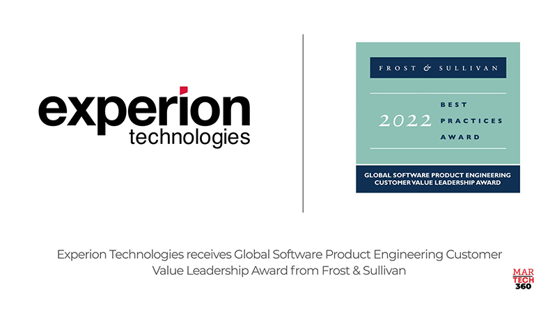Experion Technologies awarded Frost & Sullivan’s 2022 Global Customer Value Leadership Award in the software product engineering industry