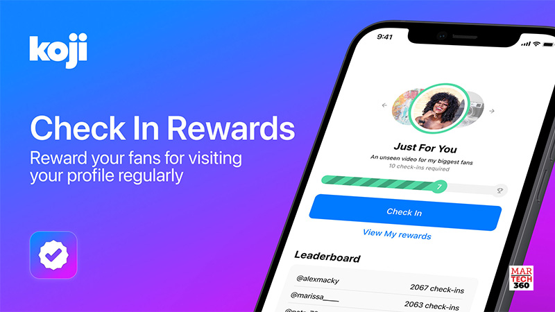 Creator Economy Platform Koji Announces “Check In Rewards” App
