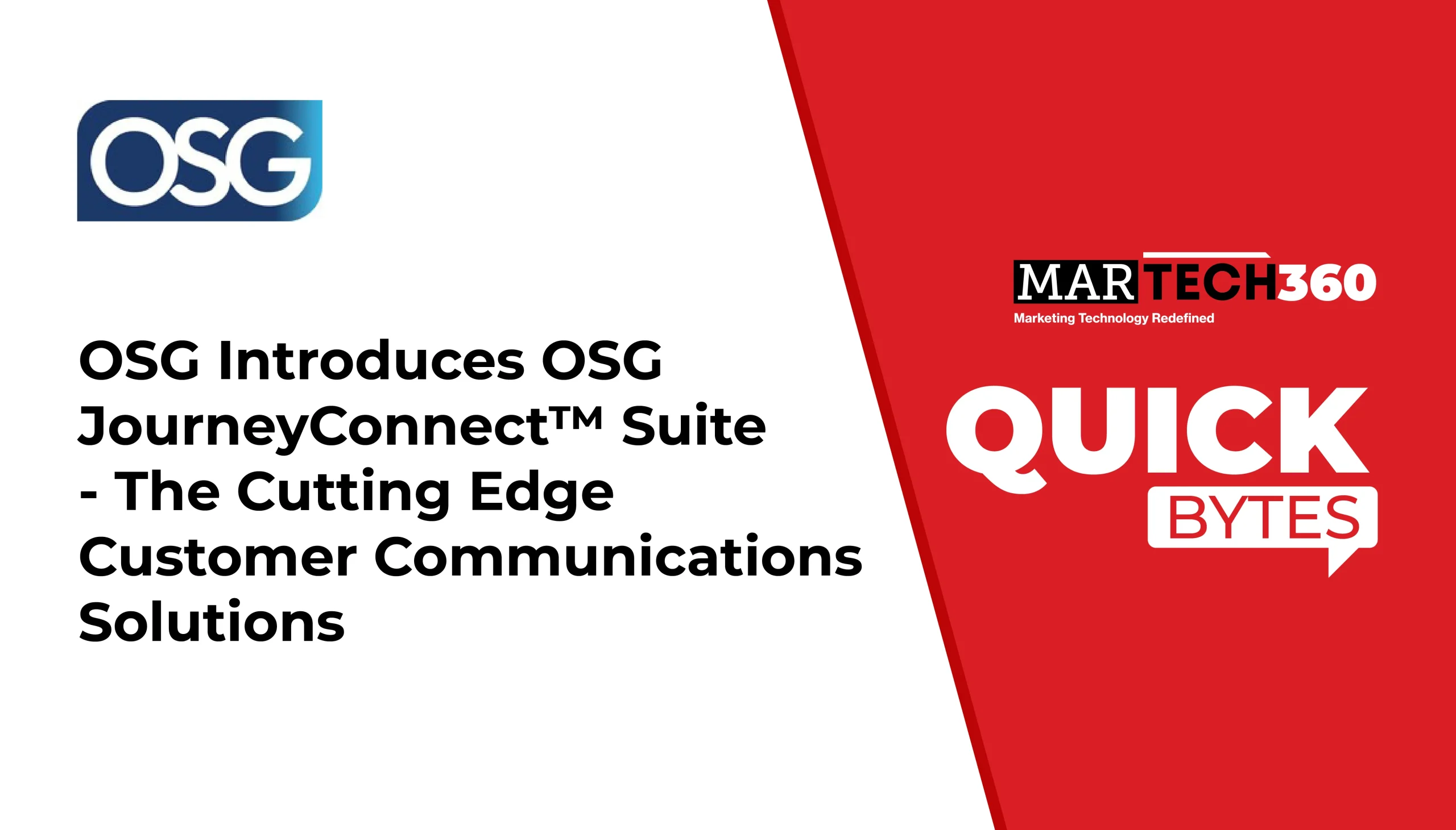 OSG Introduces OSG JourneyConnectâ„¢ Suite – The Cutting Edge Customer Communications Solutions